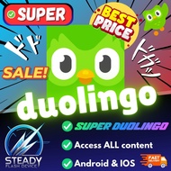 【SUPER】Duolingo Account Upgrade SUPER FAMILY Instant | Fast n Easy | Learn Every Language in all age