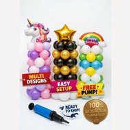 Balloon Pillar Sets for Decoration DIY Balloon Pillar Stand Kit with Water Base & Free Hand Pump Adj