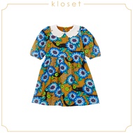 KLOSET Alien Flower Mini Dress (AW20 - KD001) ชุดเดรสเด็กแขนตุ๊กตา พิมพ์ลายดอกไม้