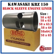 Kawasaki KRZ 150 (62mm/63mm/63.5mm/64mm/65mm) Cylinder Engine Liner Cylinder Sleeve Block Sleeve Tukir Block Sarung Blok