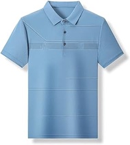 MMLLZEL Men's Polo Shirt Casual Top Lapel Short Sleeve Business Top T-shirt Men's Three-dimensional Lapel Clothing (Color : D, Size : 2XL code)