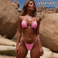 EDANAD Swimwear, Padded Bra Sexy Bikini Set, 2024 Push Up High Waist Adjustable Woman Swimsuit Woman Beach Wear