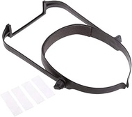 Headband Magnifier, Reading Home Lens Magnifying Glass Adjustable Bracket ABS Plastic Spectacles Headband Tool Head Wearing Sheet Magnifier Reading/Obeservation/Repairing (Color : Black)