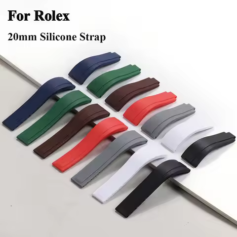 High Quality Rubber for Rolex Daytona Submariner GMT OYSTERFLEX Silicone Watchband Submariner Waterp