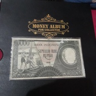 Uang Kuno 10000 Rupiah Pekerja Hijau Tahun 1964