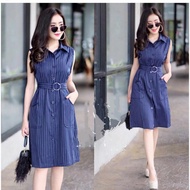Newest WOMEN'S CHRISTMAS DRESS FOR TEENAGERS STRIPE OFFICE CLOTHES RELAXED PARTY DRESS GUARANTEED LA