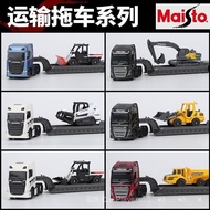 [925hot]Maisto/Bburago Alloy Car Model Scania Bobcat Volvo FH16Excavator Transport Truck Trailer Toy
