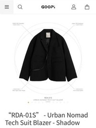 "RDA-01S" - Urban Nomad Tech Suit Blazer - Shadow