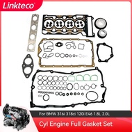 Engine Full Gasket Seal Set Kit 1.8 2.0 L Gas N42 N43 N46 00-20 For BMW E81 E82 E87 E88 E84 E46 E90 