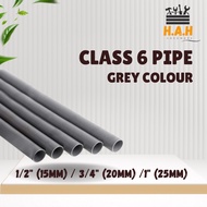 [Feet] 1/2"(15MM) / 3/4"(20MM) / 1"(25MM) PVC Class 6 Pipe Paip