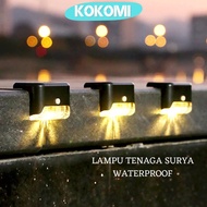 Kokomi Lampu Tangga Tenaga Surya Lampu Solar LED Outdoor Lampu Pagar Solar Panel Lampu Hias Taman