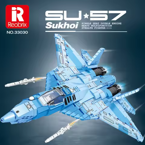 1365PCS SU-57 Stealth Fighter Building Blocks Air Force Aircraft Model Bricks Toys Desktop Display B