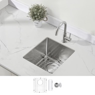 ZUHNE Undermount Bar, Prep, Island, Laundry or Dry Kitchen Sink, 16-Gauge Stainless Steel Modena Small Bar Sink Series