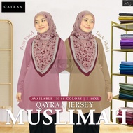 𝐐𝐀𝐘𝐑𝐀𝐀 PART 6 [2XL-7XL]  Baju Jersey Muslimah Microfiber/ Simple Plain Tops T-Shirt Jersey