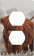 Highland Cow Duplex Device Receptacle Wall Plate Electrical Outlet Covers, 1 Gang Switch Plate And O