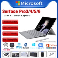 Microsoft Surface Pro4 Pro3 Pro5 Pro6 Pro7 Tablet 2 in 1 PC 4G/8G/16GRAM 128G/256GB/512G SSD  Windows 10 system With touch screen（WiFi/cameras/speakers/usb3.0/minidp/tf card slot）