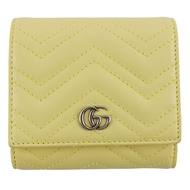二手 Gucci GG Marmont 錢包，對折錢包 (598629)，皮革，意大利製造，按扣，GG Marmont 錢包，女士。
