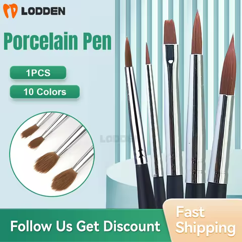 LODDEN Dental Porcelain Brush Pen Dental Lab Equipment Dentist Tools Dental Glaze Brush Pen Ceramic 