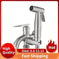 Bidet Spray Set Hand Bidet 2 Way Tap Faucet Bathroom Toilet Hose Toilet Pipe Water Tap Bathroom