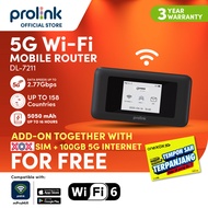 Prolink 5G Pocket WiFi Router/MiFi | Wi-Fi 6 AX1800 |Data speeds up to 2.77 Gbps| Support All simcar