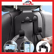 Car Seat Back Hook Dual Hook Convenient Phone Holder for Hanging Handbags Wallets Jacket Black Car A