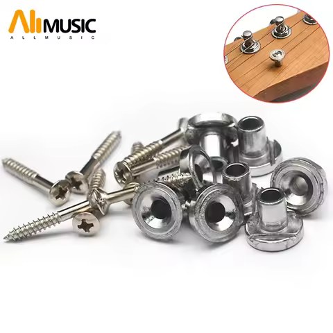 6Sets Metal Round Head String Retainer Tree 10x8MM String Retainer for Electric Guitar