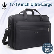 Large Briefcases For Men Canvas Tote Bag Laptop Case 15.6 Inch 17 Inch 19 Inch Computer Bag Waterproof Expandable  Work Bags Business Mens Shoulder Bag Office Carrying Cases Messenger Bag Book Bag Oxford Cloth Black Notary File Portfolio Travel