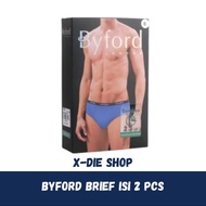 Byford Men's Panties Contents 2 Pcs Material Bamboo Fiber Antibacterial Small Rubber Anti Fold Triangle Model