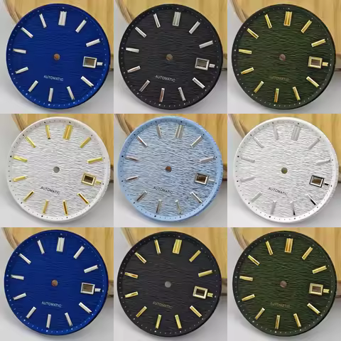 33.5mm Transverse Stripe Texture Watch Dial Suitable for Seiko Grand NH35 Movement Evolution 9 Colle