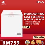 [FAST SHIPPING] Haier 155L Snow Freeze Chest Freezer Refrigerator Digital Control 6 in 1 Convertible Cooling (Freezer ⇄ Fridge) Haier Peti Sejuk SF-196 Deliver by Lorry Klang Valley &amp; Semenanjung Malaysia