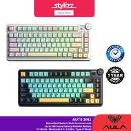 AULA AU75 Wireless Mechanical Gaming Keyboard Bloomfield Switch - RGB, Tri-Mode, Hot-Swappable, Knob