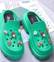 (E231-27 & E231-271) Sepatu Slop Wedges Fuji Jelly Wanita Ban Motif Mainan Acrylic Bear & Girl Candy