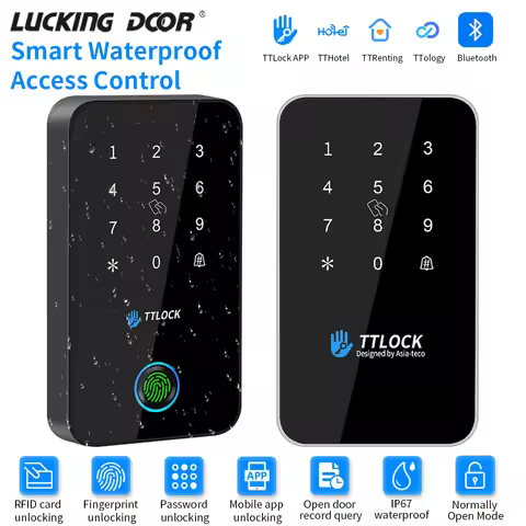 MJ03 IP67 Outdoor Nfc Keypad Ttlock App Fingerprint Password Bluetooth Work with G2 Gateway 13.56Mhz
