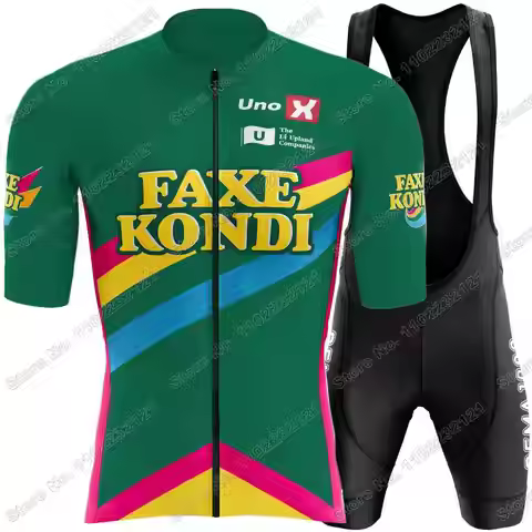 2026 Team UNO X Cycling Jersey Green Set Denmark Tour Cycling Clothing Men Road Bike Shirts Suit Bic