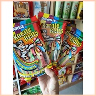◱ ✔ ㍿ sour belt sunrise karate belt chewy candy cola , jungle string , rainbow color , strawbery fl
