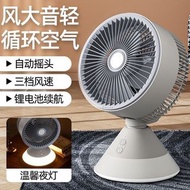 小米有品空氣循環扇 USB 靜音渦輪 💯（8吋）遙控風扇 自動搖頭頂配40000亳安 充插兩用