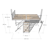 Loft bed customiz singapore/double queen size loft bed customize/ceiling loft bed customize