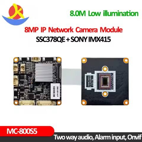 8Mp Imx415 SigmaStar Ssc378QE Ip Camera Module Face Detection 4K Webcam Two Way Audio Onvif Rtsp Mc-