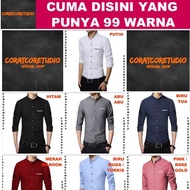 KEMEJA MERAH 99 COLORS 10XL 9XL 8XL 7XL 6XL 5XL 4XL 3XL XXL XL LMS XS Shirt Men's Shirt Shanghai Kok