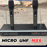 [Xả Kho] Micro không dây Karaoke MX6 bắt sóng xa chống hú tốt Không rè rít kết nối ổn định tự động d