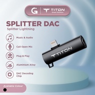 IPHONE Titon Splitter Converter DAC Lightning to 3.5mm Audio Charging OTG Open Miciphone Without Blu
