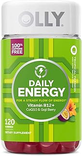 OLLY Daily Energy Gummies with B12, CoQ10 and Goji Berry, Caffeine Free (120 ct.)