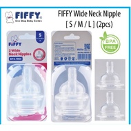 FIFFY WIDE NECK BOTTLE’s NIPPLE/TEAT (2PCS) PUTING BOTOL SUSU