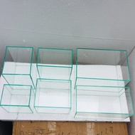 (D) mini fish tank desktop aquarium with super beautiful glue seal 18x12x15 15x10x15 betta guppy aqu