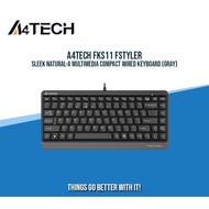 A4TECH Wired Office Compact Keyboard USB (FK11-GY)