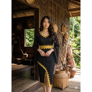 BORNEO DRESS KADAZANDUSUN DRESS DINNER DRESS KAAMATAN DRESS BORNEO DRESS LENGAN CHIFFON
