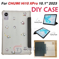 For CHUWI Hi10 XPro 10.1 inch 2023 transparent DIY Cover Tablet PC Android 13 Hi10XPro fashion Flip 