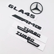 3D ABS Black GLA45 Logo Body Kit TURBO 4MATIC Emblem Badge Car Rear Star Sticker For Mercedes Benz G