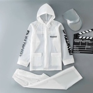 Hanlu เสื้อกันฝนกันฝนกันลมระบายอากาศไม่เสียหายง่ายเสื้อกันฝนแบบแยกชิ้นทันสมัย