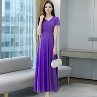 Glamorous Chiffon Jacquard Dress - Slimming Design for Summer 2026